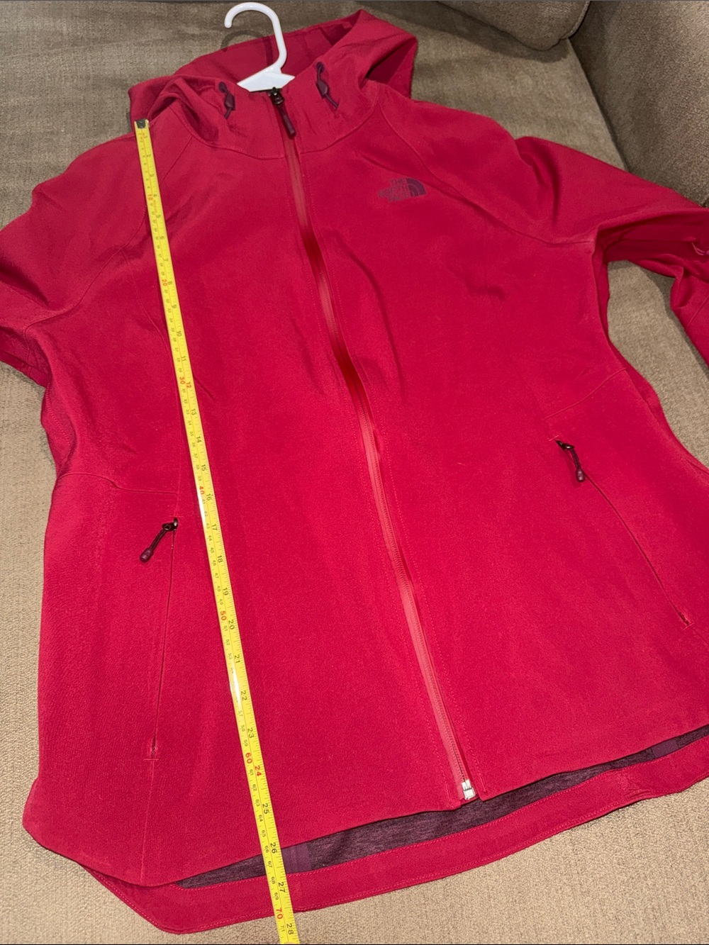 The North Face Apex Flex Women's Red Hooded Softshell Jacket Size XL - Picture 3 of 6